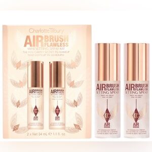NEW Charlotte Tilbury Airbrush Flawless Mini Setting Spray Kit (2 x 34mL)